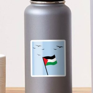 Palestine Flag with Flying Birds, Freedom, فلسطين حرة Sticker