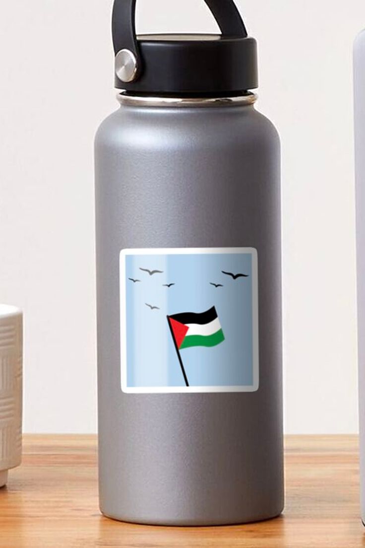Palestine Flag with Flying Birds, Freedom, فلسطين حرة Sticker